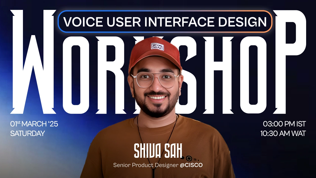 Voice User Interface Design workshop poster, 1 March 2025